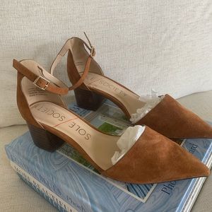 Sole Society camel D’Orsay Heels NWOB